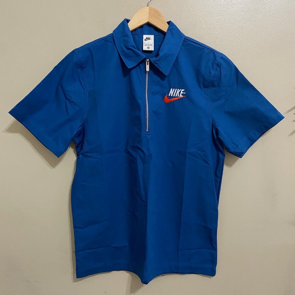 Nike Sportswear NSW Trend Overshirt Phantom Shirt Blue DM5283-407 Mens M NEW